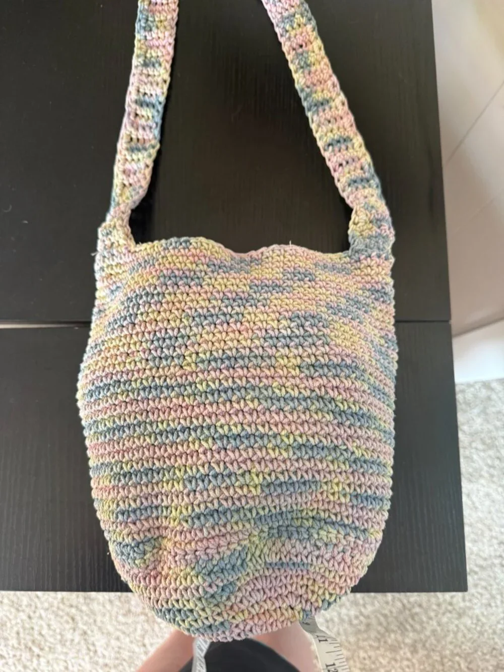 Wild fable Crochet purse shoulder bag boho pastel lined clean